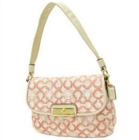 Coach Handbags - Authentic COACH Purse Kristin Sequin Op Art Pink